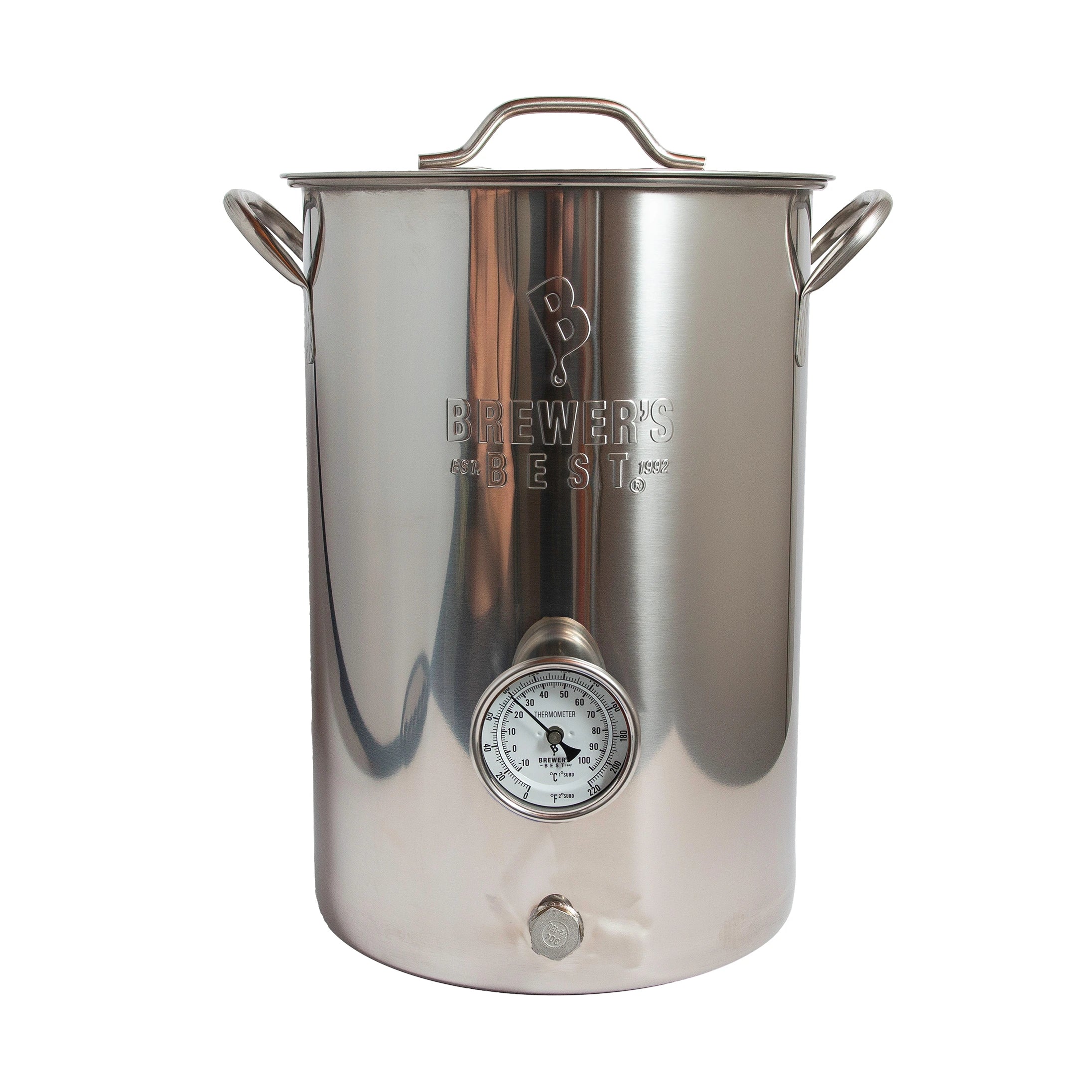 8 Gallon Brew Kettle with Thermometer & Ball Valve Ports - Image 3