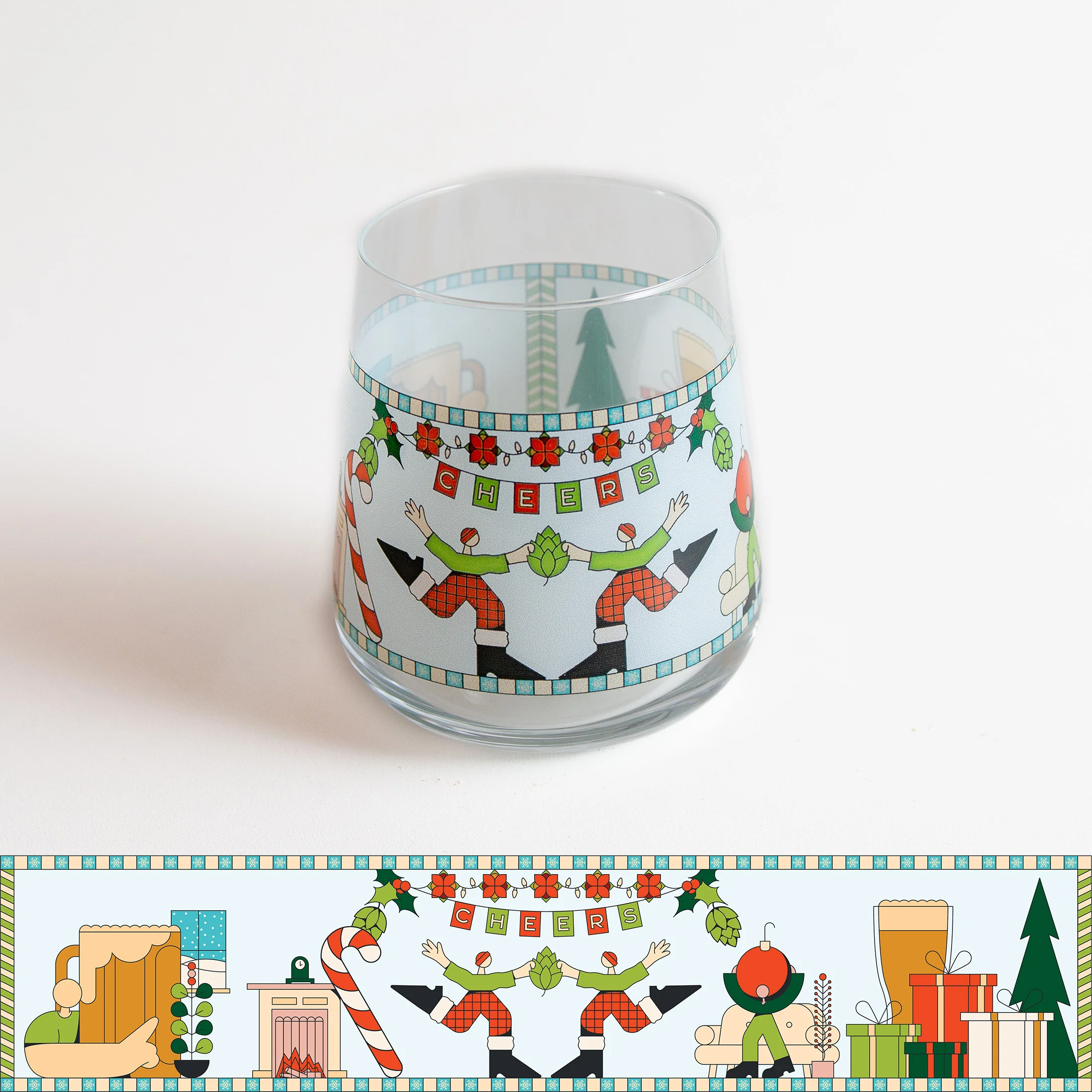 Craft A Brew Holiday Stemless Beer Glass - Image 3