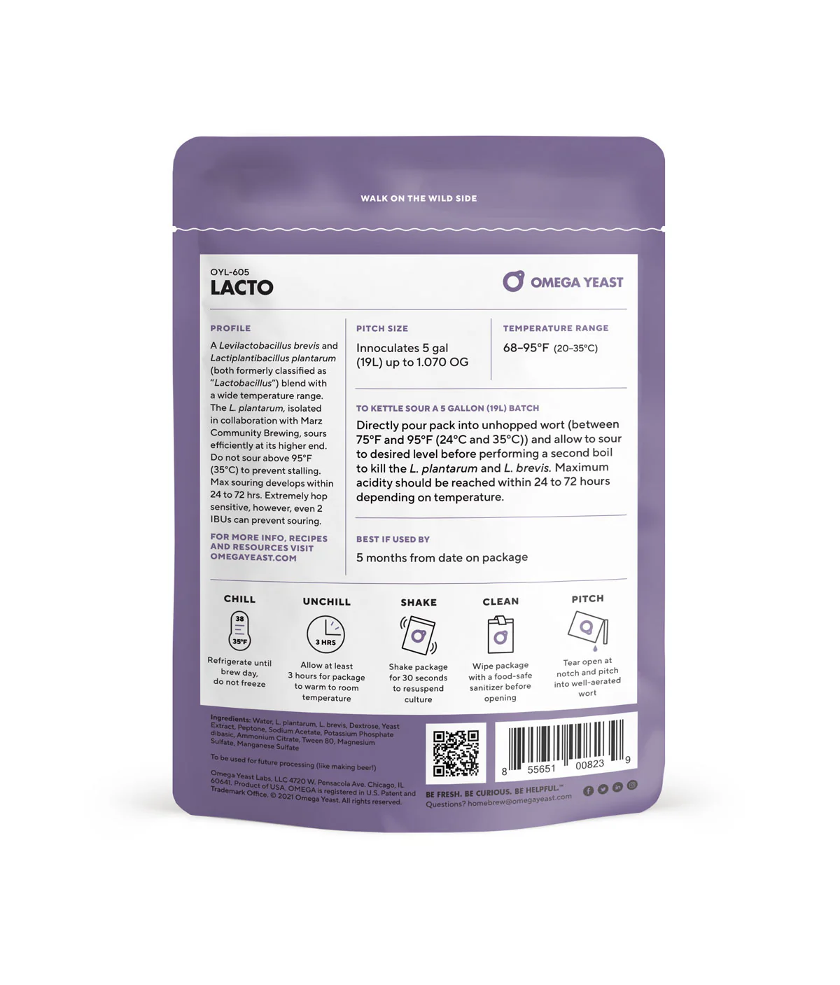 Omega Yeast | OYL-605 Lactobacillus Blend | Lacto Pitch - Image 2